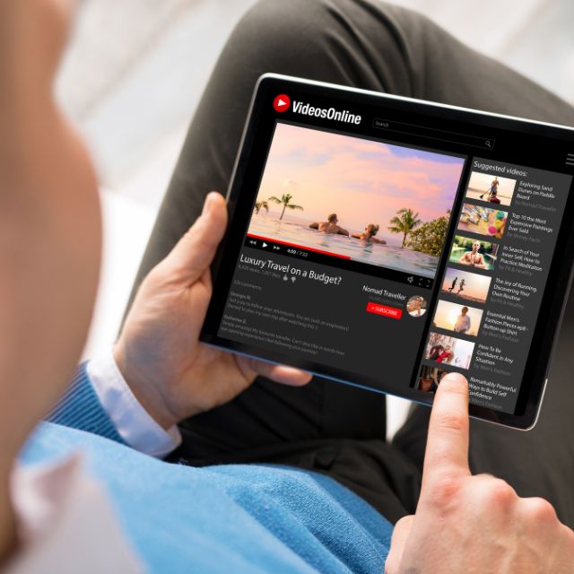 The Role of Video Marketing in Functional Medicine: Building Trust and Educating Patients 1 Man watching Youtube videos